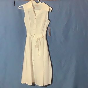 Nanette Lepore Sleeveless Fit and Flare Belted Dress